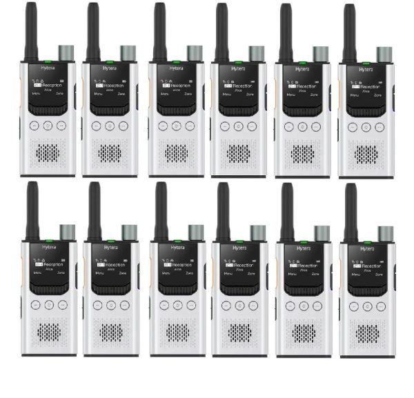 Set van 12 Hytera S1 PRO licentievrije 446-portofoons | S1 PRO wit