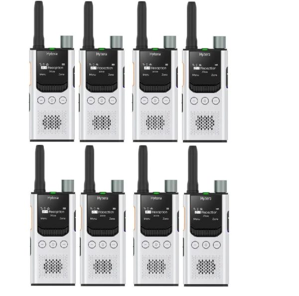 Set van 8 Hytera S1 PRO licentievrije 446-portofoons | S1 PRO wit