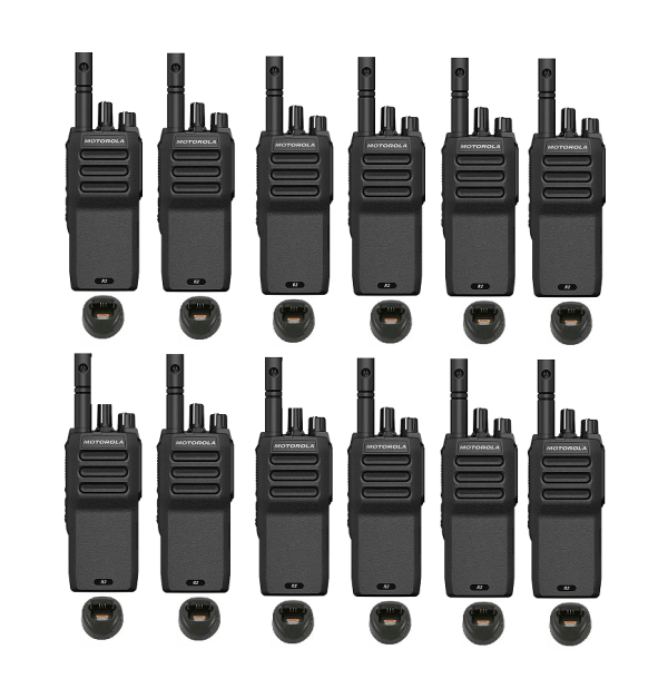 Set van 12 Motorola R2 UHF digitale portofoons inclusief laders | R2